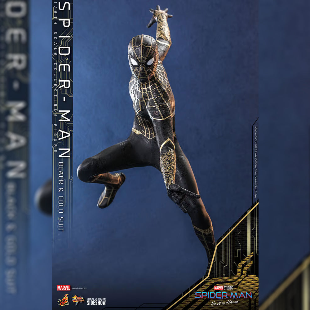 Hot Toys - Marvel - Spider-Man No Way Home - Spider-Man Traje Negro y Oro - Escala 1-6