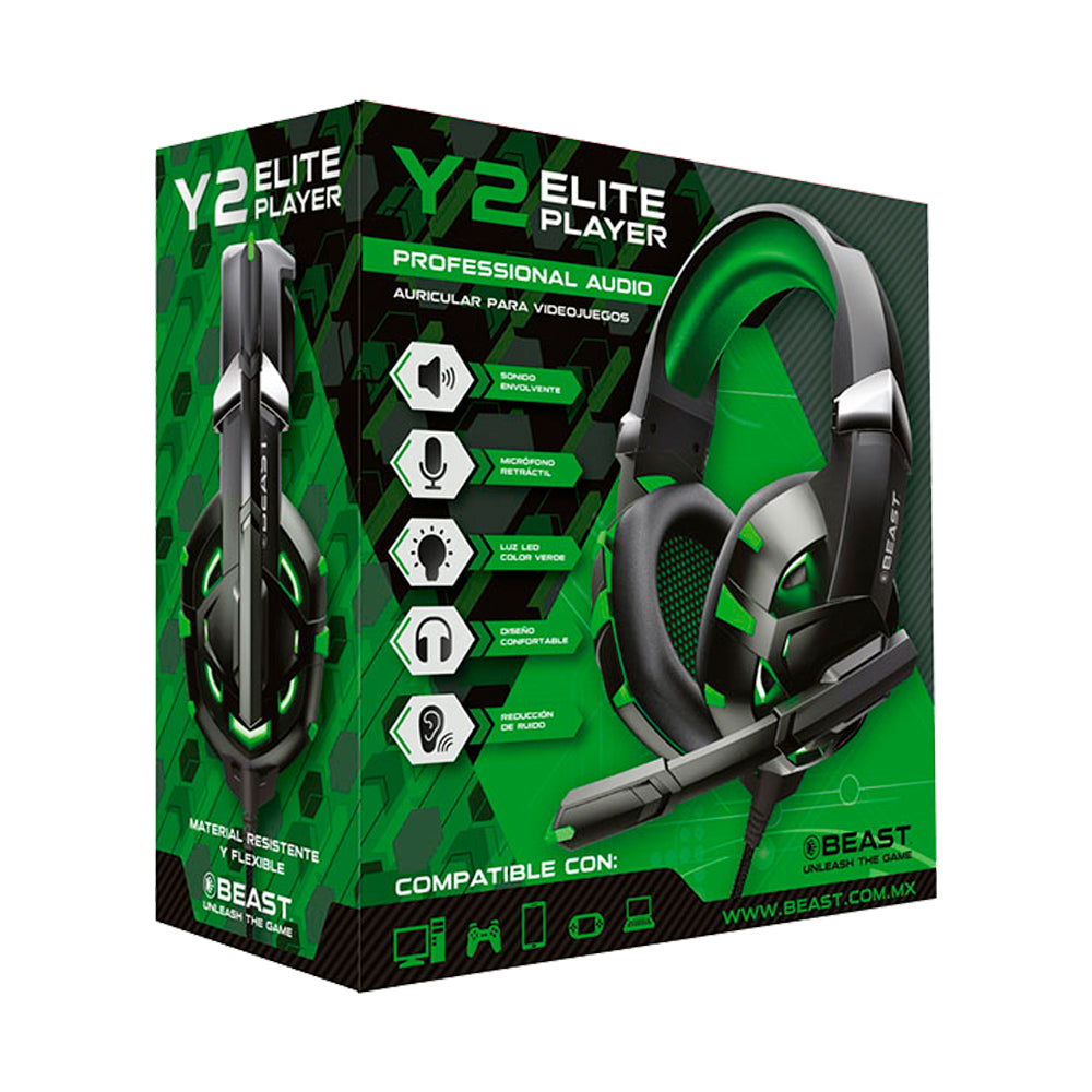 Accesorios - Beast - Auricular para videojuegos Y2 Elite Player