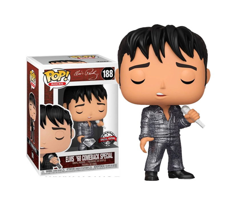 Funko Pop Rocks - Elvis 68's Comeback Edición Especial Diamond Collection