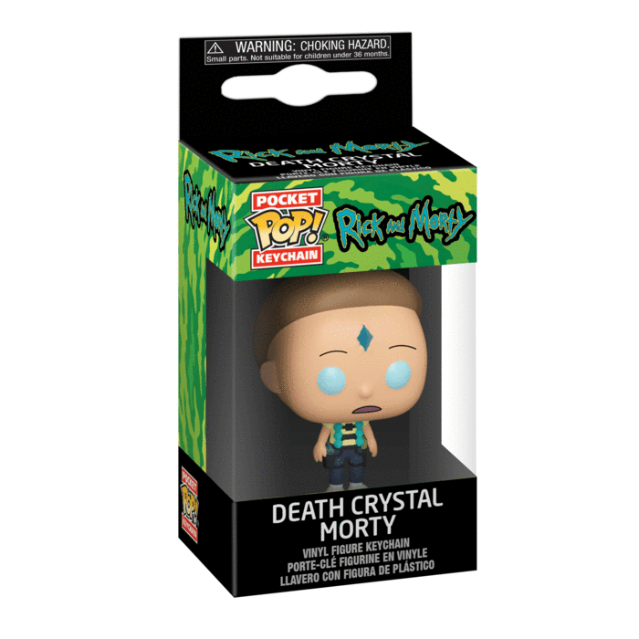 Funko Pop Keychain - Rick And Morty - Morty Con El Cristal De La Muerte Llavero
