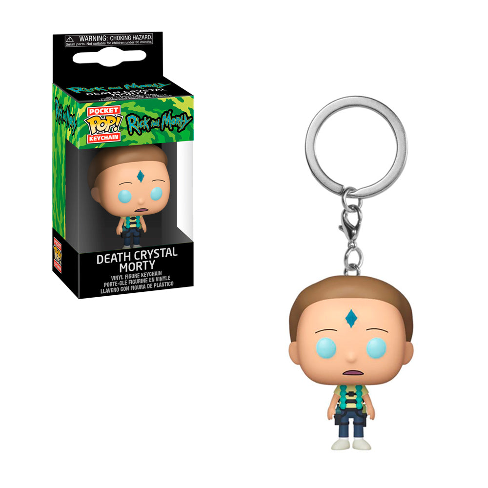 Funko Pop Keychain - Rick And Morty - Morty Con El Cristal De La Muerte Llavero