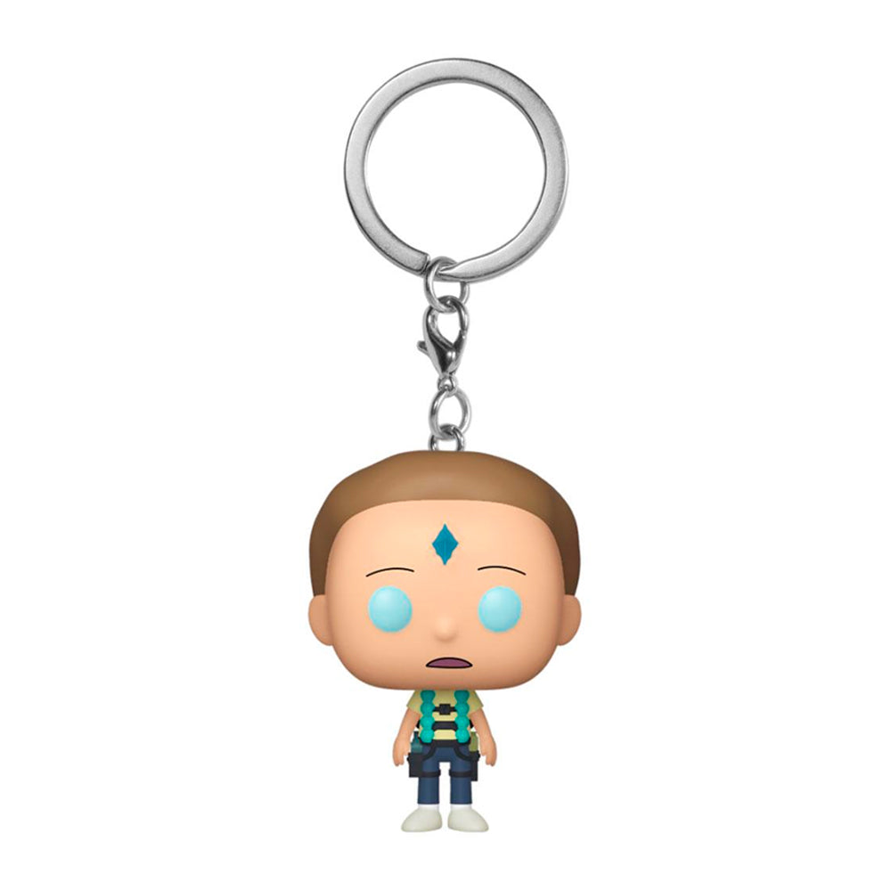 Funko Pop Keychain - Rick And Morty - Morty Con El Cristal De La Muerte Llavero