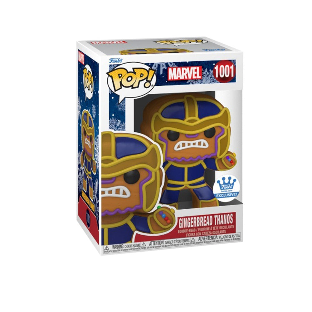 Funko Pop Marvel- Holiday - Galleta de Jengibre Thanos Exclusivo Funko Shop