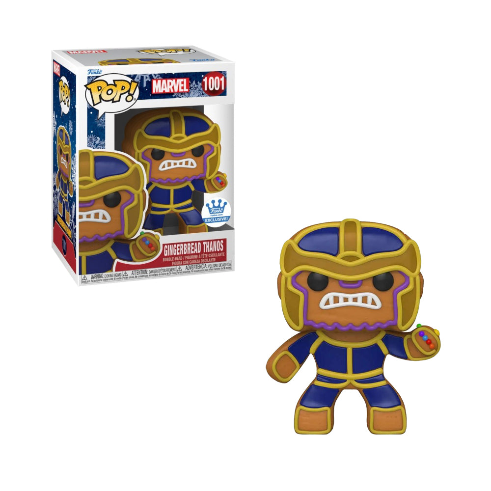 Funko Pop Marvel- Holiday - Galleta de Jengibre Thanos Exclusivo Funko Shop