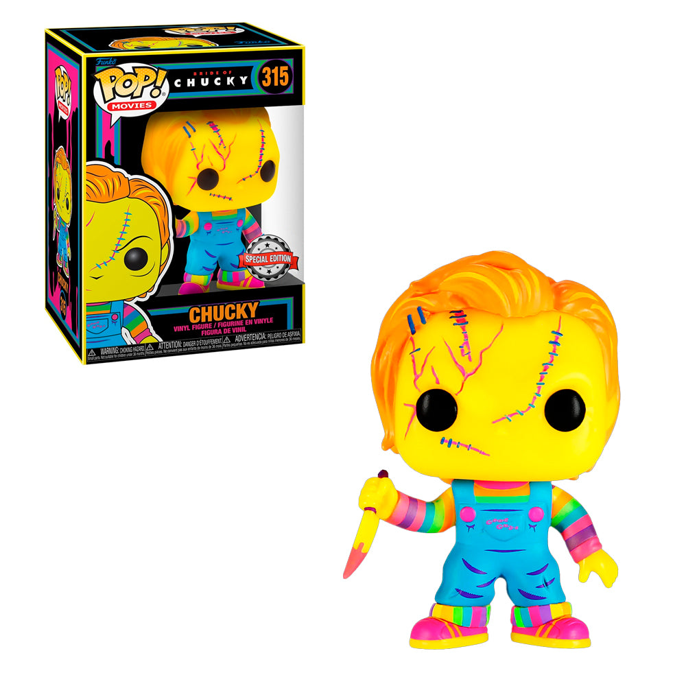 Funko Pop Movies - La Novia de Chucky - Chucky Special Edition Blacklight