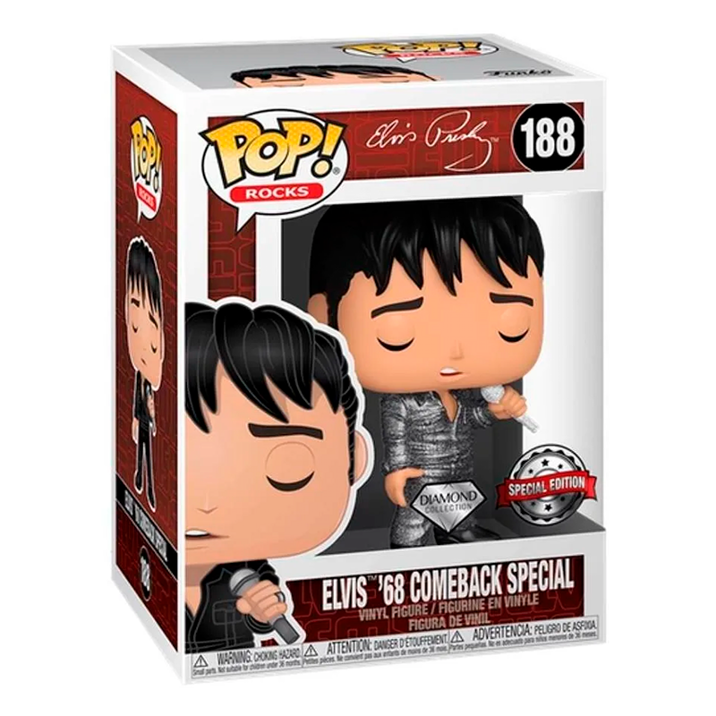 Funko Pop Rocks - Elvis 68's Comeback Edición Especial Diamond Collection