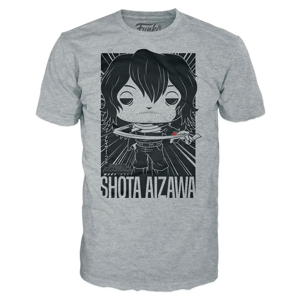 Funko Pop Tee - My Hero Academia - Shota Aizawa Figura y Playera Mediana