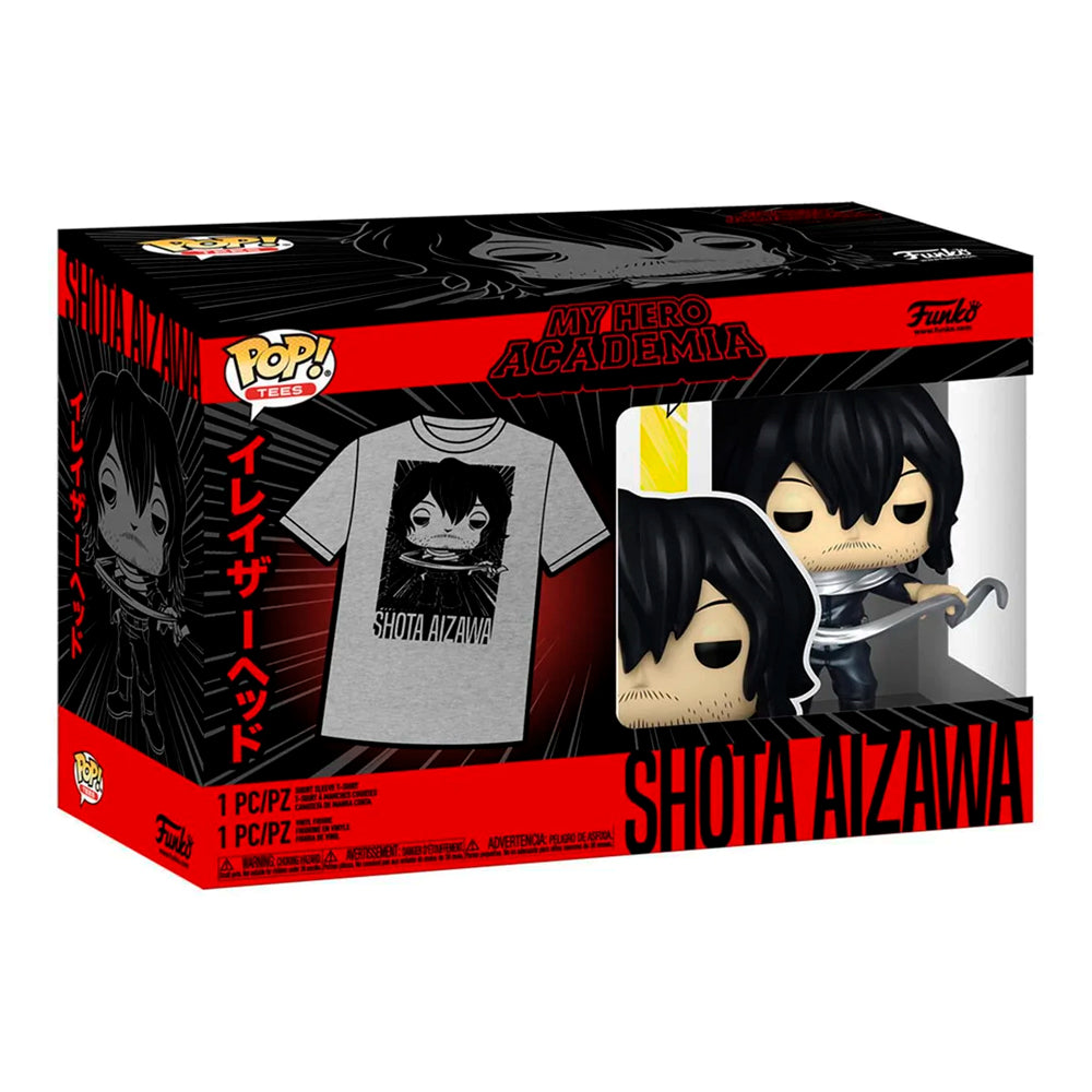 Funko Pop Tee - My Hero Academia - Shota Aizawa Figura y Playera Mediana