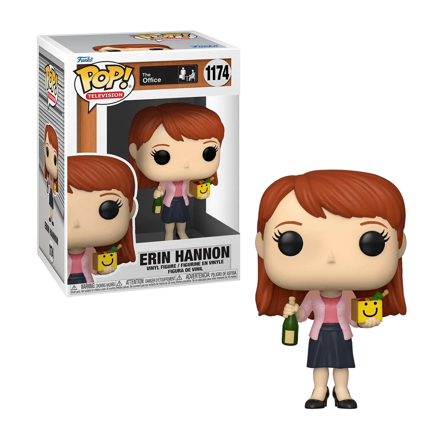 Funko Pop TV - The Office - Erin Hannon (Botella de Champagne y Caja Feliz)