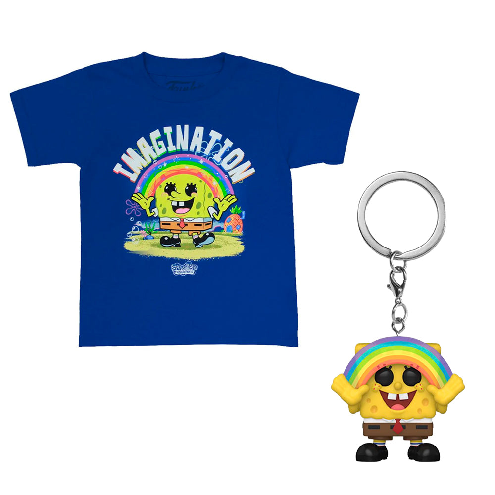 Funko Pop Tee - Bob Esponja - Bob Esponja con Imaginacion Playera Infantil Talla Grande
