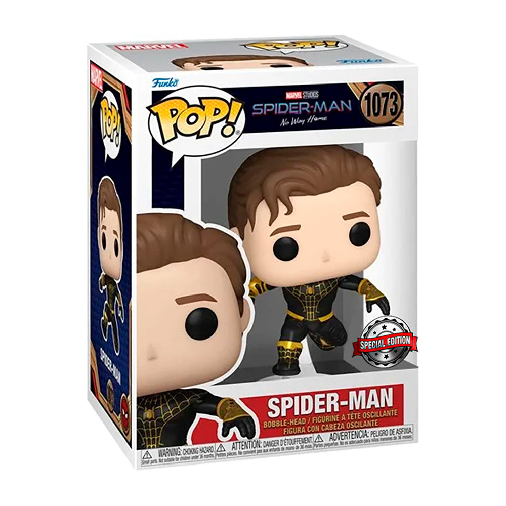 Funko Pop Marvel - Spiderman No Way Home - Spiderman Traje Negro sin mascara Special Edition