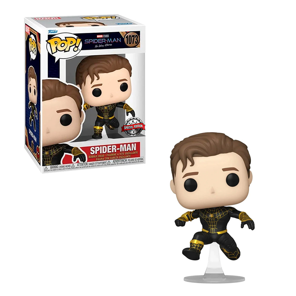 Funko Pop Marvel - Spiderman No Way Home - Spiderman Traje Negro sin mascara Special Edition