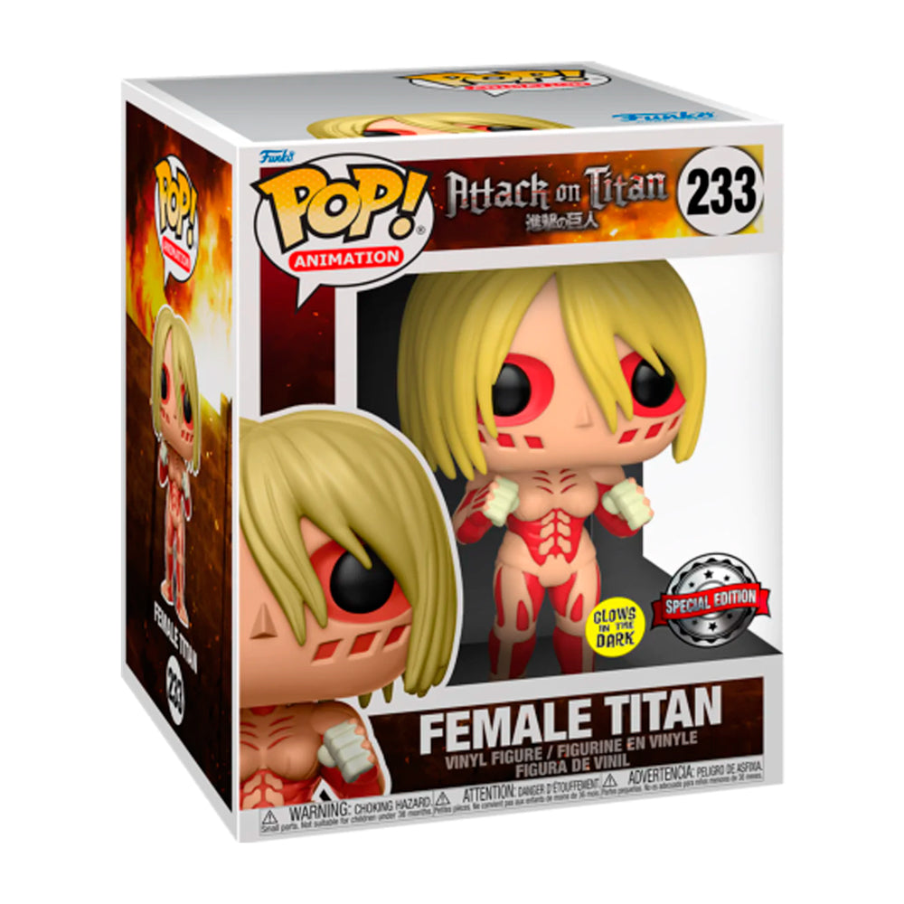 Funko Pop 6 Pulgadas - Attack on Titan - Titan Hembra Special Edition Glow