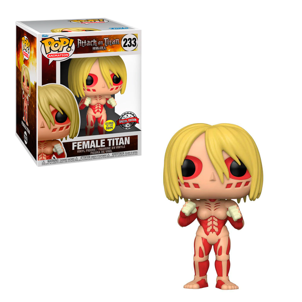 Funko Pop 6 Pulgadas - Attack on Titan - Titan Hembra Special Edition Glow