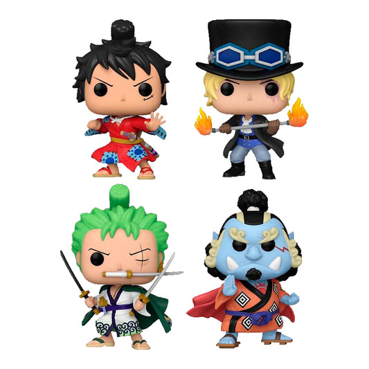 Funko Pop 4 Pack - One Piece - Luffytaro, Sabo, Zoro y Jinbe Isla de Wano