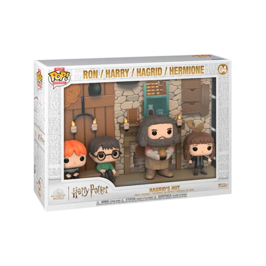 Funko Pop Harry Potter - La Piedra Filosofal - Hermione, Harry, Hagrid y Ron en Cabaña