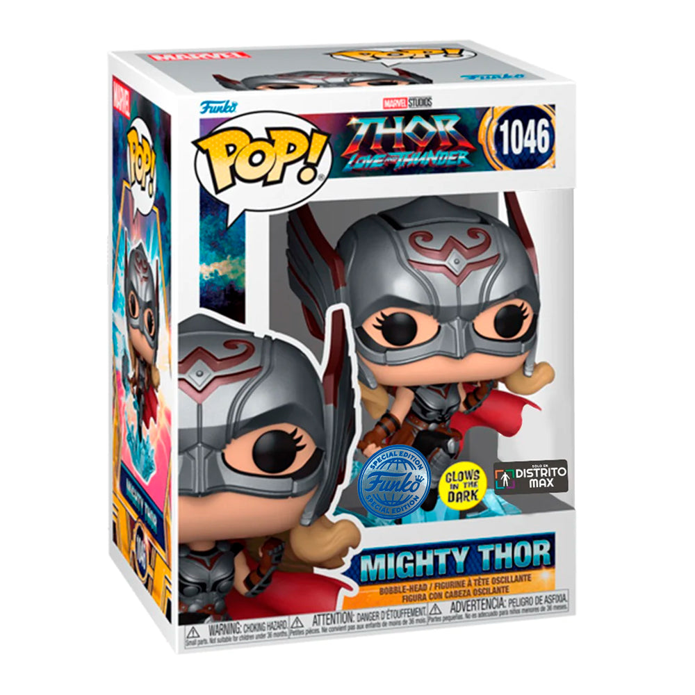 Funko Pop Marvel - Thor Love and Thunder - Mighty Thor Jane Exclusivo Distritomax