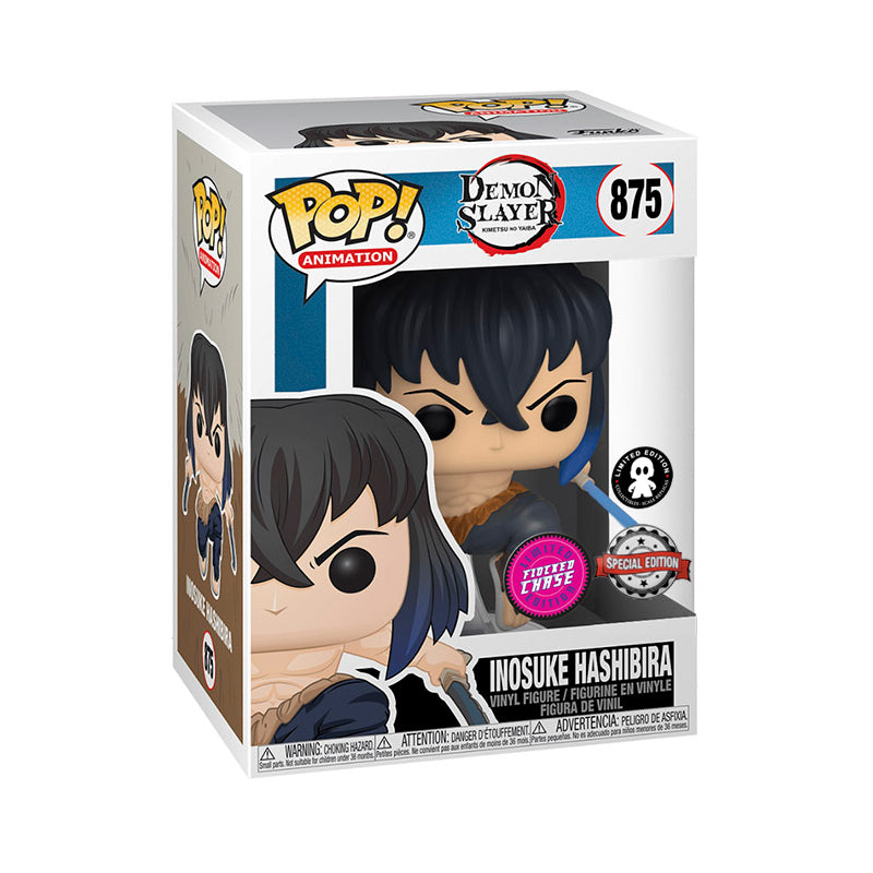 Funko Pop Animation - Demon Slayer - Inosuke Flocked Chase Exclusivo de Limited Edition