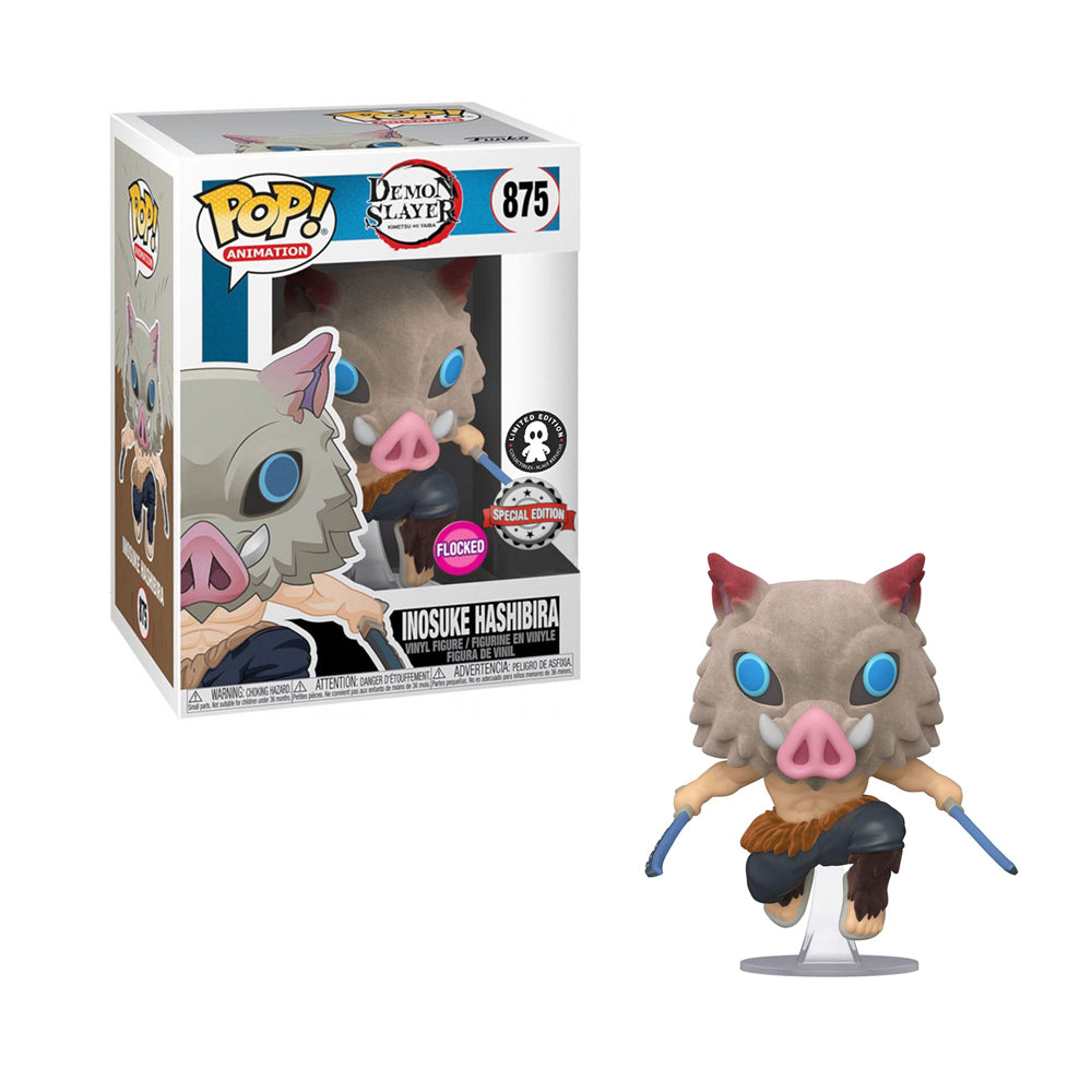 Funko Pop Animation - Demon Slayer - Inosuke Flocked Exclusivo de Limited Edition