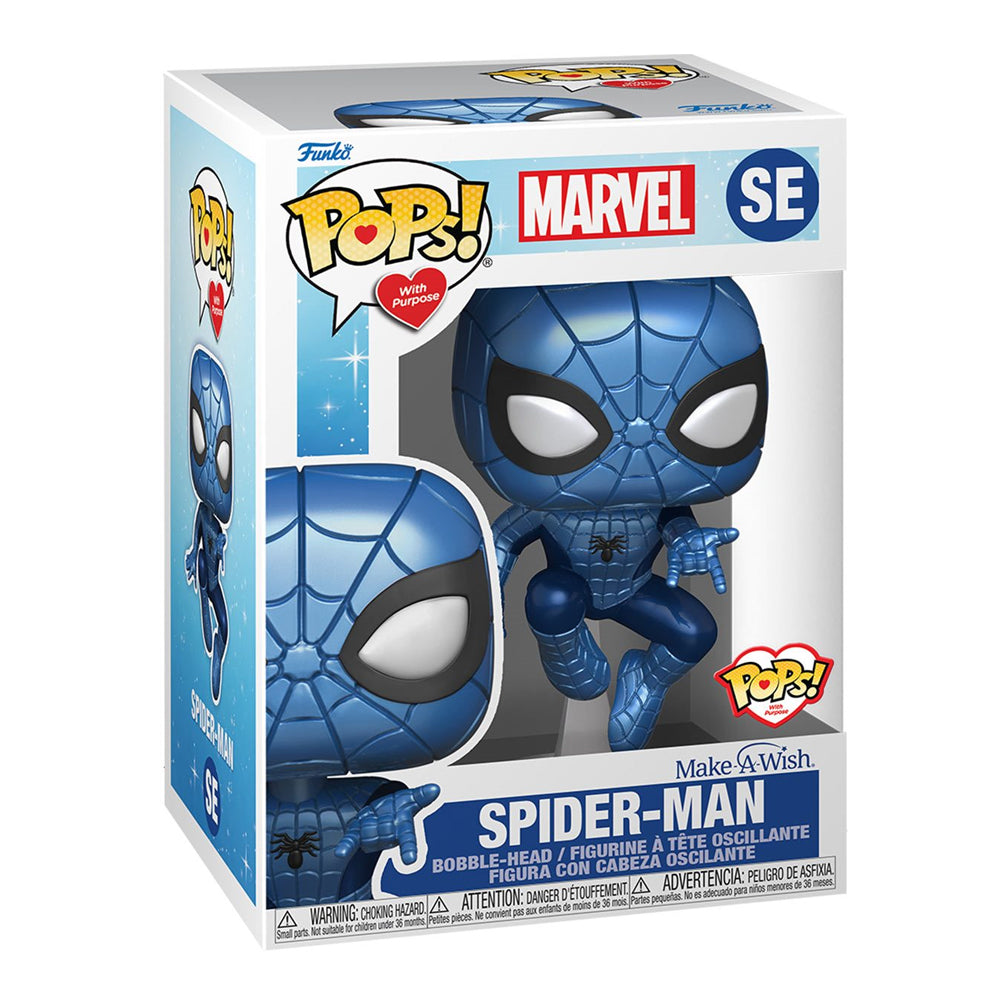 Funko Pops - Marvel - Make a Wish - Spider-Man (Metálico)