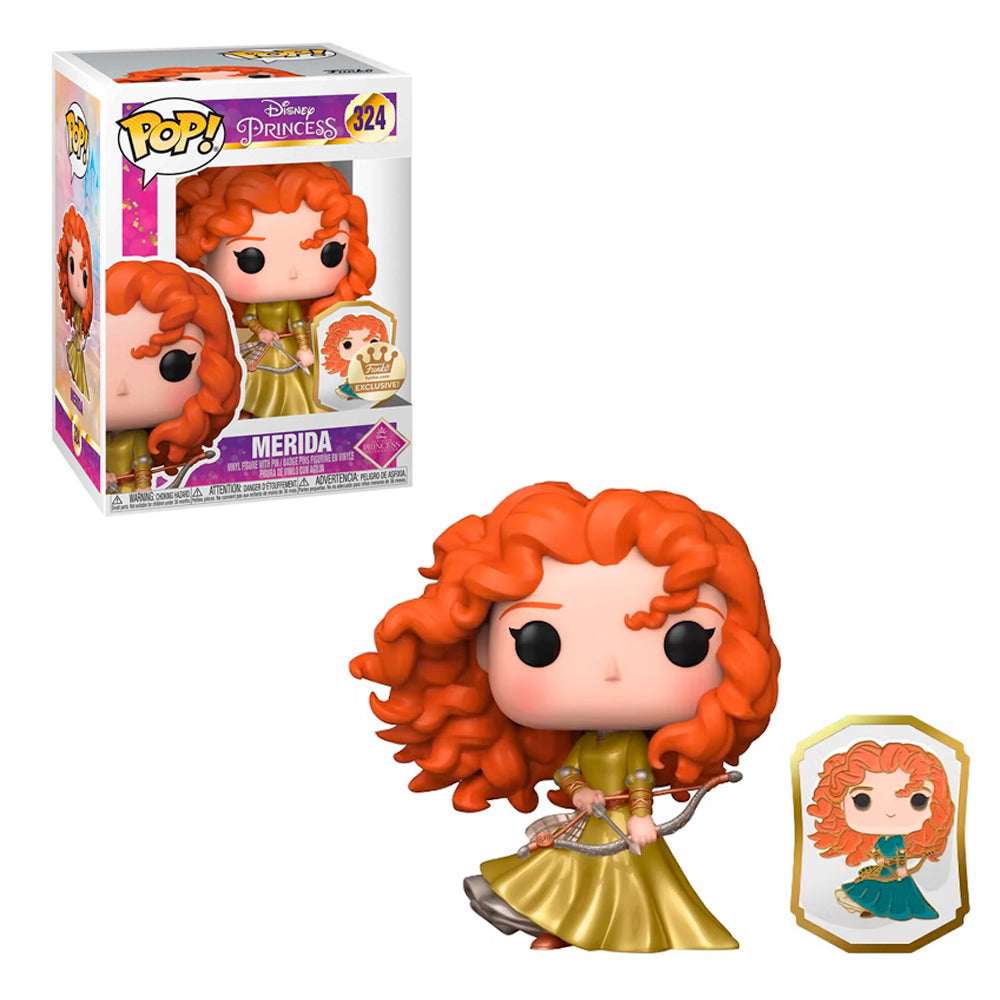 Funko Pop Disney - Ultimate Princess - Merida con Pin Exclusivo Funko Shop