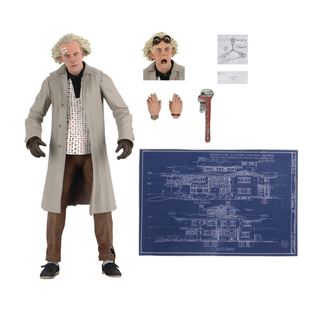 NECA - REEL TOYS - Back to the Future 35th - Ultimate Doc Brown (Volver al Futuro)