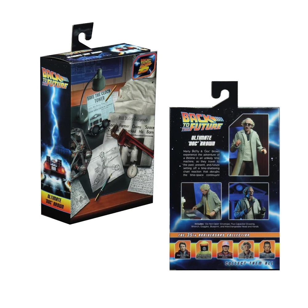 NECA - REEL TOYS - Back to the Future 35th - Ultimate Doc Brown (Volver al Futuro)